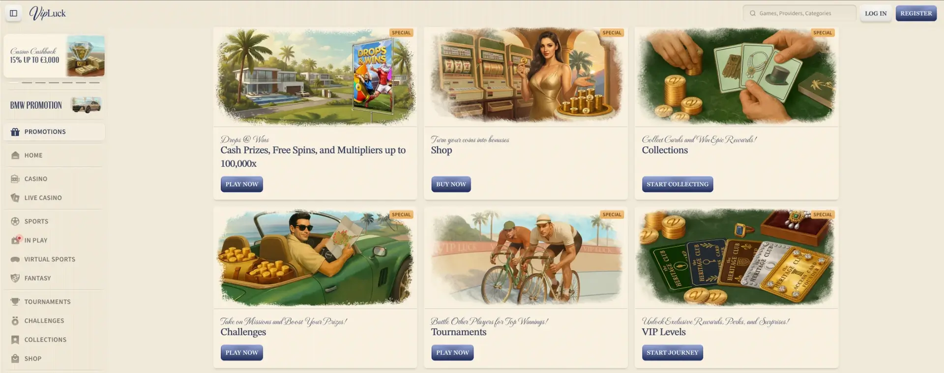 Current Vipluck bonus alternatives at VipLuck casino
